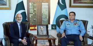 Ambassador of Spain To PAKISTAN Held One On One High-Profile Meeting With CAS Air Chief Marshal Zaheer Ahmed Babar At AIR HQ Islamabad
