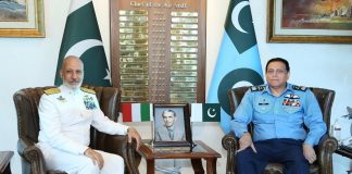 Chief Of Defense Staff Italian Armed Forces Held One On One High-Profile Meeting With CAS Air Chief Marshal Zaheer Ahmed Babar At AIR HQ Islamabad