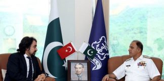 TURKISH Ambassador to PAKISTAN H.E Mr. Ihsan Mustafa Yurdakul Held One on One Important Meeting With CNS Admiral Muhammad Amjad Khan Niazi At NAVAL HQ Islamabad