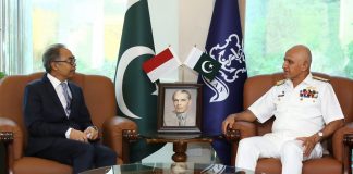 Ambassador Of Indonesia To PAKISTAN H.E Mr. Adam Mulawarman Tugio Held One On One Important Meeting With CNS Admiral Muhammad Amjad Khan Niazi At NAVAL HQ Islamabad