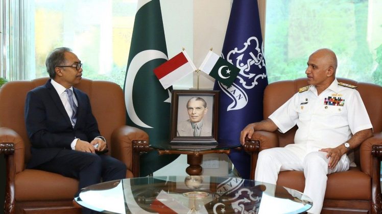 Ambassador Of Indonesia To PAKISTAN H.E Mr. Adam Mulawarman Tugio Held One On One Important Meeting With CNS Admiral Muhammad Amjad Khan Niazi At NAVAL HQ Islamabad