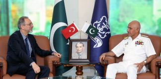 New TURKISH Ambassador To PAKISTAN His Excellency Mr. Mehmet Pacaci Held One On One Important Meeting With CNS Admiral Niazi During His Maiden Visit To NAVAL HQ Islamabad