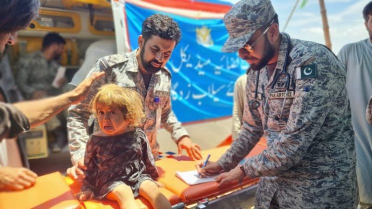PAKISTAN AIR FORCE Continues All Out Rescue And Relief Operation For The Flood Affected Population Of Balochistan And Sindh