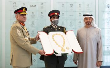 COAS General Qamar Javed Bajwa Conferred With The UAE’s Highest Military Award Order Of The Union For Promoting PAKISTAN and UAE Bilateral Defense And Security Relationship