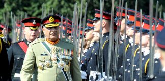 COAS General Qamar Javed Bajwa Makes History By Becoming First PAKISTAN Chief Guest During The Passing Out Parade Of 213 Regular Commissioning Course At Royal Military Academy Sandhurst In UK