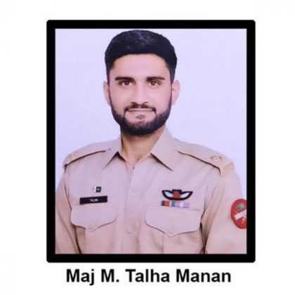 Co-Pilot Major Muhammad Talha Manan Shaheed