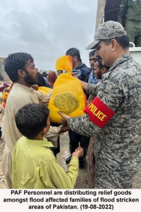 PAF Relief Team continues Relief Operation in flood affected areas of Balochistan and Southern Punjab