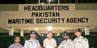 PAKISTAN MARITIME SECURITY AGENCY Successfully Rescues CHINESE Seafarer Zuo Xiang Wei After He Accidentally Falls From A Merchant Ship Off Karachi Coast