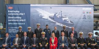 DAMEN Shipyard Officially Launches The Keel Laying And Steel Cutting Ceremony Of PAKISTAN NAVY's Second Batch Of Heavily Armed And Highly Advanced OPV-2600 Vessels At Galati Shipyard Romania