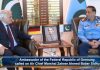 Ambassador Of Germany And CAS Air Chief Marshal Zaheer Ahmed Babar Discussed iranian And indian State Sponsored And State Backed Terrorism In Sacred Country PAKISTAN