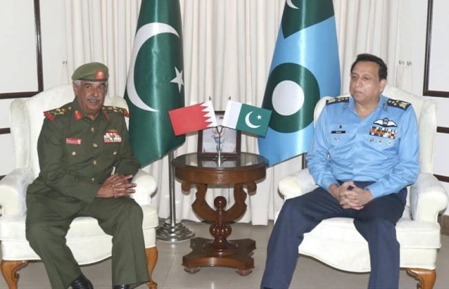 CAS Air Chief Marshal Zaheer Ahmed Babar Held One On One High-Profile And Important Meeting With Commander Bahrain National Guards During The Sidelines Of IDEAS 2022 Defense Expo