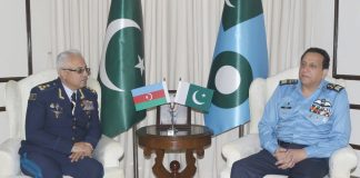 CAS Air Chief Marshal Zaheer Ahmed Babar Held One On One High-Profile Important Meeting With Commander AZERBAIJAN Air Force Lieutenant General Ramiz Tahirov During The Sidelines Of IDEAS 2022