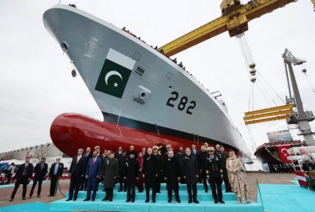 President of Türkiye H.E Mr. Recep Tayyip Erdogan participates in launching of MILGEM Class Corvette for PAK NAVY