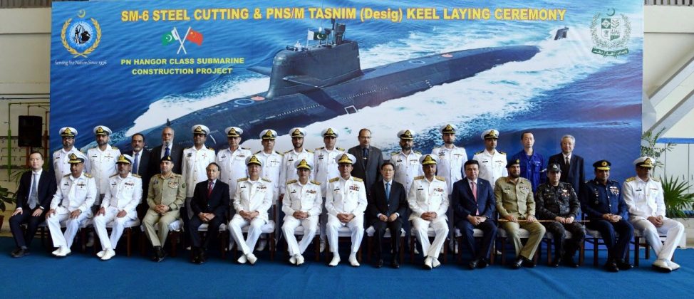 Keel laying and steel cutting ceremonies held of PAKISTAN NAVY Highly Advanced Stealth Submarines held at KS&EW