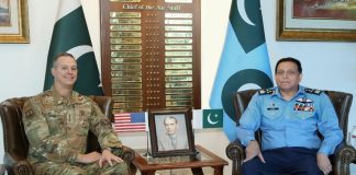 PAK AIR CHIEF (CAS) Zaheer Ahmed Babar And Commander US Air Force CENTCOM Discusses The Serious Issue Of indian And iranian State Sponsored Terrorism In Sacred PAKISTAN At AIR HQ Islamabad