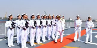 CNS Admiral Muhammad Amjad Khan Niazi Visits Foreign Naval Ships And Meets With Naval Dignitaries During The 8th Edition Of AMAN-2023 Multinational Exercise In Karachi