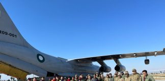 PAF Ilyushin IL-78 Aircraft With 16.5 Tons Of Humanitarian Assistance And Relief Goods Landed Adana Air Base In TURKIYE