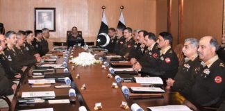 Top MILITARY BRASS Of Sacred Country PAKISTAN Vows To Bring indian And iranian Perpetrators Behind The Peshawar Mosque Attack To Exemplary Justice During 255th CCC At GHQ Rawalpindi
