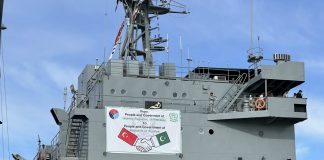 PAKISTAN NAVAL Stealth Warship PNS NASR Reaches PAKISTAN Iron Brother TURKIYE From Syria For International Humanitarian Assistance and Disaster Relief (HADR) Mission