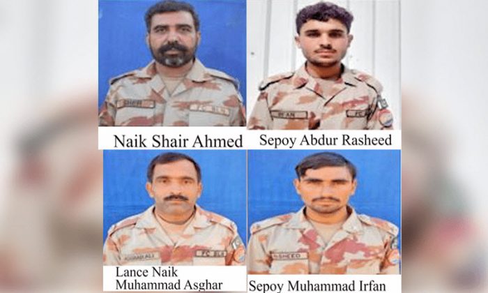 Four PAK ARMY Soldiers martyred in attack of iranian irgc and intelligence agency chief at PAK-iran border