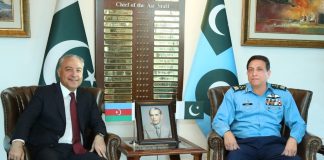High-level Defense Delegation Of PAKISTAN Iron Brother AZERBAIJAN Held One on One High-Profile and Important meeting with PAK AIR CHIEF Zaheer Ahmed Babar at AIR HQ Islamabad