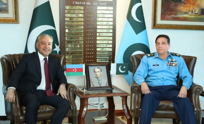 High-level Defense Delegation Of PAKISTAN Iron Brother AZERBAIJAN Held One on One High-Profile and Important meeting with PAK AIR CHIEF Zaheer Ahmed Babar at AIR HQ Islamabad