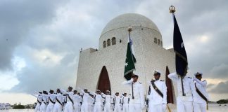 PAKISTAN NAVY Assumes Guard Duties At The Mausoleum Of Founder Of Sacred Country PAKISTAN QUAID-E-AZAM MUHAMMAD ALI JINNAH With Impressive Patriotic Spirit And Military Customs