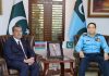 AZERBAIJAN Ambassador H.E Mr. Khazar Farhadov And PAK AIR CHIEF Zaheer Ahmed Babar Discusses The Grave Issue Of indian And iranian State Terrorism In Sacred Country PAKISTAN At AIR HQ Islamabad