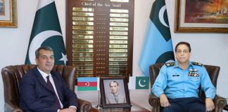 AZERBAIJAN Ambassador H.E Mr. Khazar Farhadov And PAK AIR CHIEF Zaheer Ahmed Babar Discusses The Grave Issue Of indian And iranian State Terrorism In Sacred Country PAKISTAN At AIR HQ Islamabad