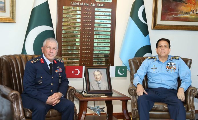 Commander TURKISH AIR FORCE General Ziya Cemal Kadioğlu And PAK AIR FORCE CHIEF Zaheer Ahmed Babar Discusses Regional And Trans-Regional Security Issues At AIR HQ Islamabad