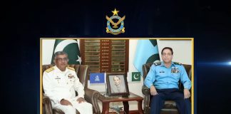 Newly Appointed PAK NAVAL CHIEF Admiral Naveed Ashraf Held One On One Important Meeting With PAK AIR FORCE CHIEF Air Chief Marshal Zaheer Ahmed Babar During Maiden Visit To AIR HQ Islamabad