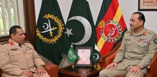 PAK ARMY CHIEF And Commander Of The Royal Saudi Land Forces Discusses The Serious And Grave Issue Of indian And iranian State Backed Terrorism in Sacred Country PAKISTAN At GHQ Rawalpindi