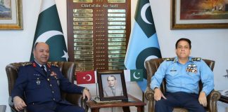 Combat Commander TURKISH AIR FORCE H.E General Ìsmail Güneykaya And PAK AIR CHIEF Discusses The Serious Issue Of indian And iranian Terrorism In Sacred Country PAKISTAN At AIR HQ Islamabad