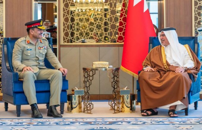 COAS General Asim Munir meeting with Bahrain Crown Prince H.R.H Salman bin Hamad Al Khalifa
