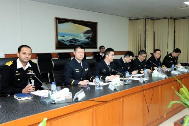 PAK NAVY And CHINESE PEOPLES LIBERATION ARMY NAVY (PLAN) discussed Regional Security at NAVAL HQ Islamabad