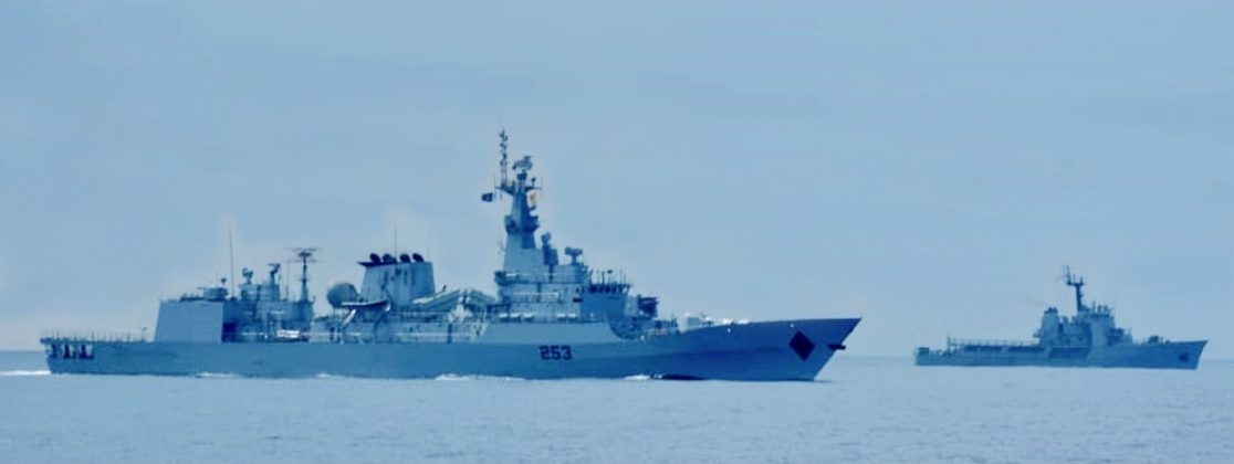 PAK NAVY Stealth Warship PNS SAIF Conducts Passage Exercise with Sri Lankan Navy