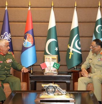 Bahrain Commander National Guard And CJCSC General Sahir Shamshad Mirza Discusses indian And iranian State Terrorism In Beloved Peace Loving Sacred PAKISTAN At Joint Staff HQ Rawalpindi