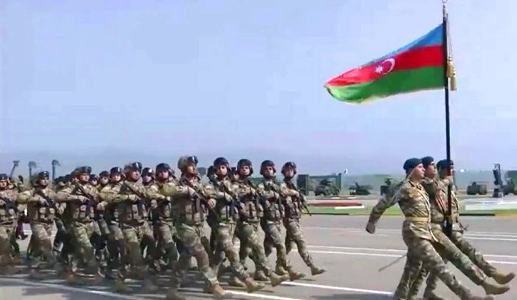 CONTINGENT OF PAKISTAN Iron Brother AZERBAIJAN During PAKISTAN DAY MILITARY PARADE 2024