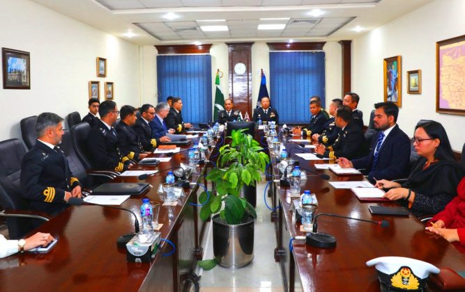 High Level Delegation Of Royal Malaysian Navy (RMB) Sea Power Centre (SPC) Paid High-Profile And Most Important Visit to Prestigious Institute Of PAKISTAN NAVY War College (PNWC) In Lahore
