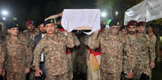 PAK ARMY CHIEF General Asim Munir And CJCSC General Sahir Shamshad Mirza Attends The NAMAZ-E-JANAZA Of 7 Martyred Brave Sons Of Peace Loving Sacred PAKISTAN At Chaklala Garrison Rawalpindi