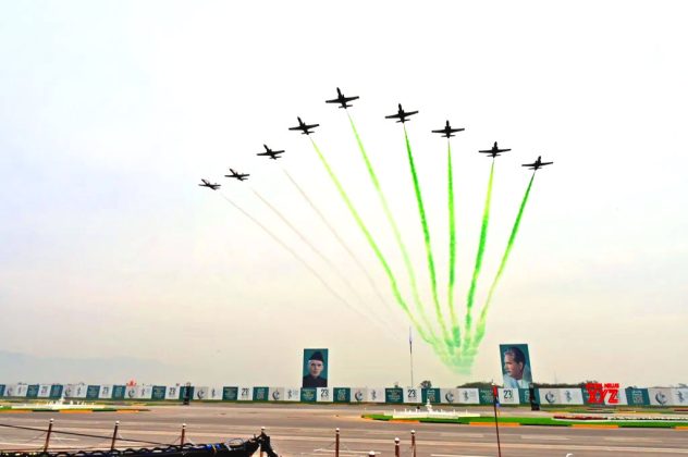 SHERDILS AEROBATICS TEAM DURING PAKISTAN DAY MILITARY PARADE 2024