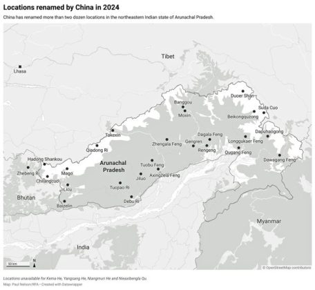 PAKISTAN Iron Brother CHINA names 30 places in Indian Occupied Territory of Arunachal Pradesh