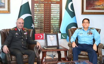 TURKISH CHIEF OF GENERAL STAFF General Metin Gurak And PAK AIR CHIEF Zaheer Ahmed Babar Discusses indian And iranian Terrorism In Beloved Peace Loving Sacred PAKISTAN At AIR HQ Islamabad