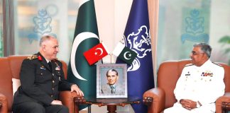 TURKISH CHIEF OF GENERAL STAFF General Metin Gurak And PAK NAVAL CHIEF Admiral Naveed Ashraf Discusses The Serious Issue Of indian & iranian Terrorism In Sacred PAKISTAN At NAVAL HQ Islamabad