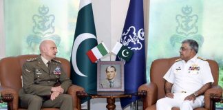 Italian Sec Gen Of Defense And National Armaments Lt Gen Luciano Portolano And PAK NAVAL CHIEF Admiral Naveed Ashraf Held One On One High-Profile And Important Meeting At NAV