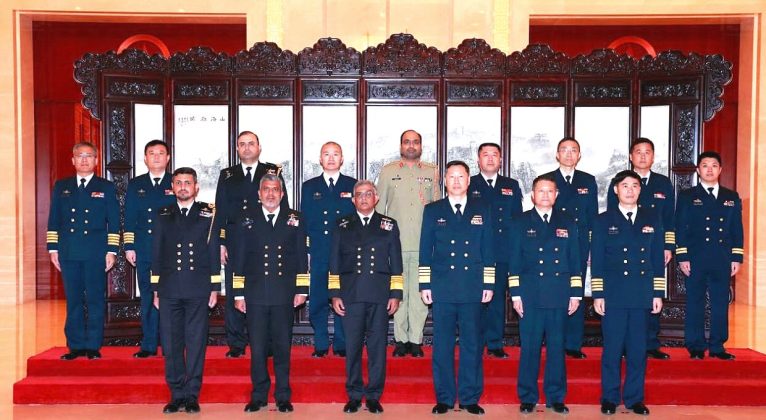 PAK NAVAL CHIEF Admiral Naveed Ashraf And CHINESE PLA NAVY Commander Hu Zhongming Discuss Regional Security at PLA NAVY HQ in CHINA
