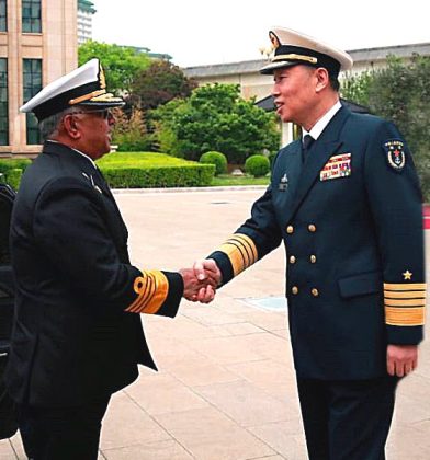 PAK NAVAL CHIEF Admiral Naveed Ashraf And CHINESE PLA NAVY Commander Hu Zhongming discuss Important Matters at PLA NAVY HQ in CHINA