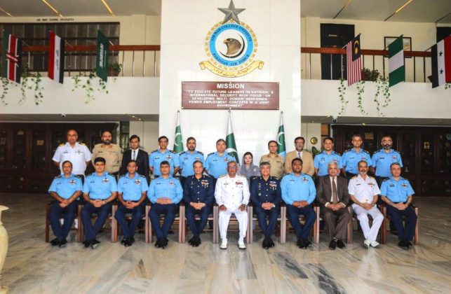PAK NAVAL CHIEF (CNS) Admiral Naveed Ashraf Paid High-Profile And Important Visit To PAF Air War College Institute At PAF Airbase Faisal During Official Visit To Karachi