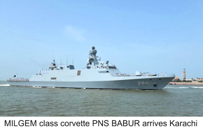 PAK NAVY Newly Constructed Stealth Warship PNS BABUR Successfully Reaches Karachi