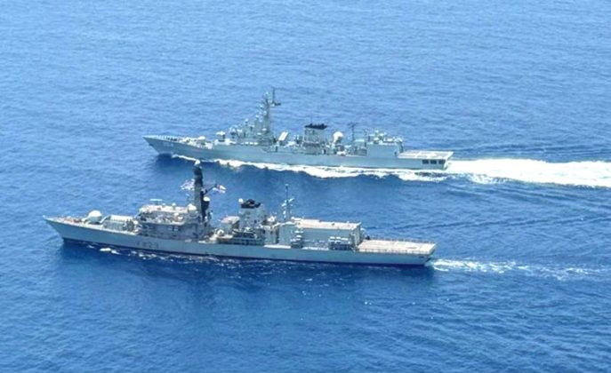 PAK NAVY Stealth Warship PNS ASLAT Conducts Passage Exercise (PASSEX) with Royal Naval Of Oman Stealth Warship SADH